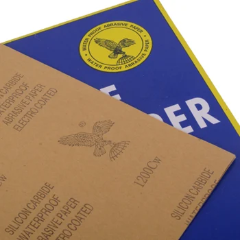 

UCHEER 100pcs/set Sky eagle brand sandpaper water sandskin Wet / dry Water Proof Silicone Carbide Grinding P60 to P2000 tools