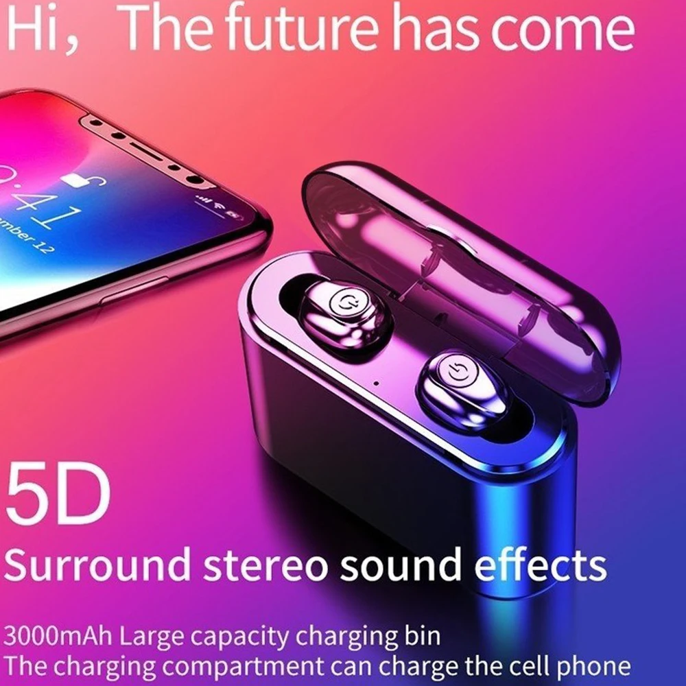 Беспроводные наушники Bluetooth 5,0, водонепроницаемые Bluetooth наушники, гарнитура с микрофоном, спортивные наушники, игровая гарнитура, телефон