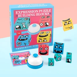 Blocs de construction en bois, nouvelle mise à niveau, Expression faciale, divertissement interactif, jeu de combat, cadeau pour enfants 