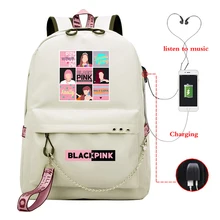Usb Charging Girls Backpacks Bag Blackpink Backpack Girls School Backpacks Women New Pattern Laptop Bags Students Book Rucksack
