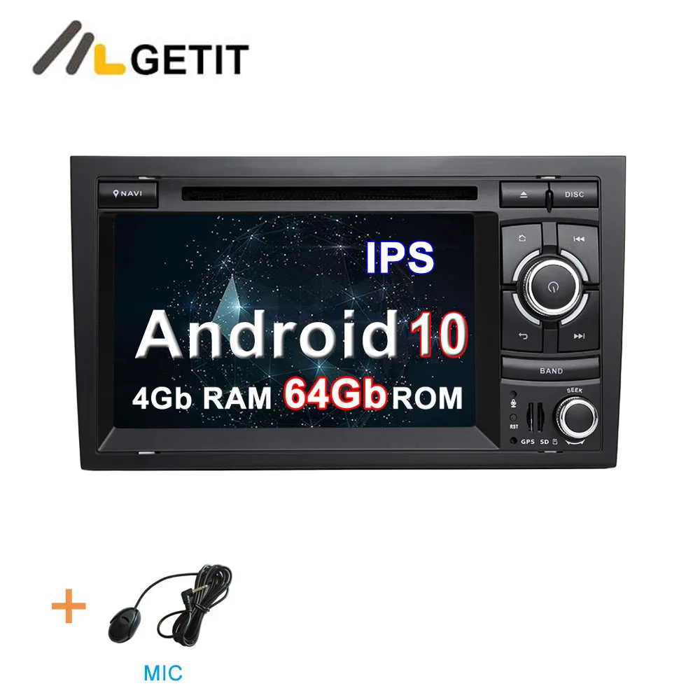 DSP ips Android 10 dvd-плеер автомобиля мультимедиа радио gps для Audi A4 S4 RS4 Seat Exeo с wifi BT стерео - Цвет: 4G-RAM 64G-ROM