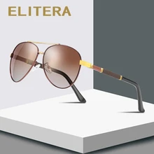ELITERA мужские винтажные Поляризованные солнцезащитные очки из сплава Классические брендовые солнцезащитные очки с покрытием линзы для вождения для мужчин/женщин