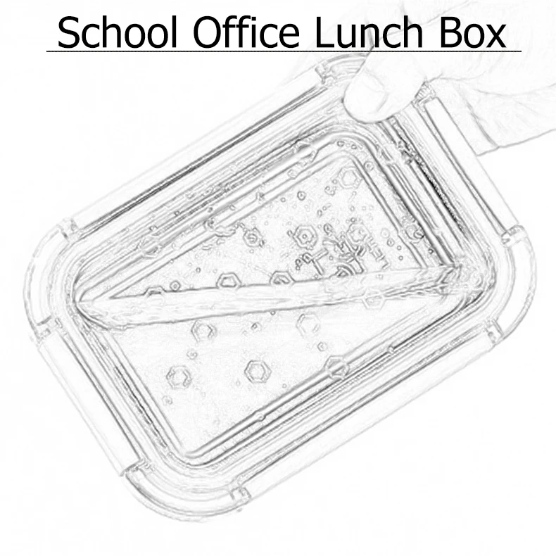 Snack Box School Office Lunch Box Stainless Steel Bento Box Food Container Storage Box Kitchen Tableware