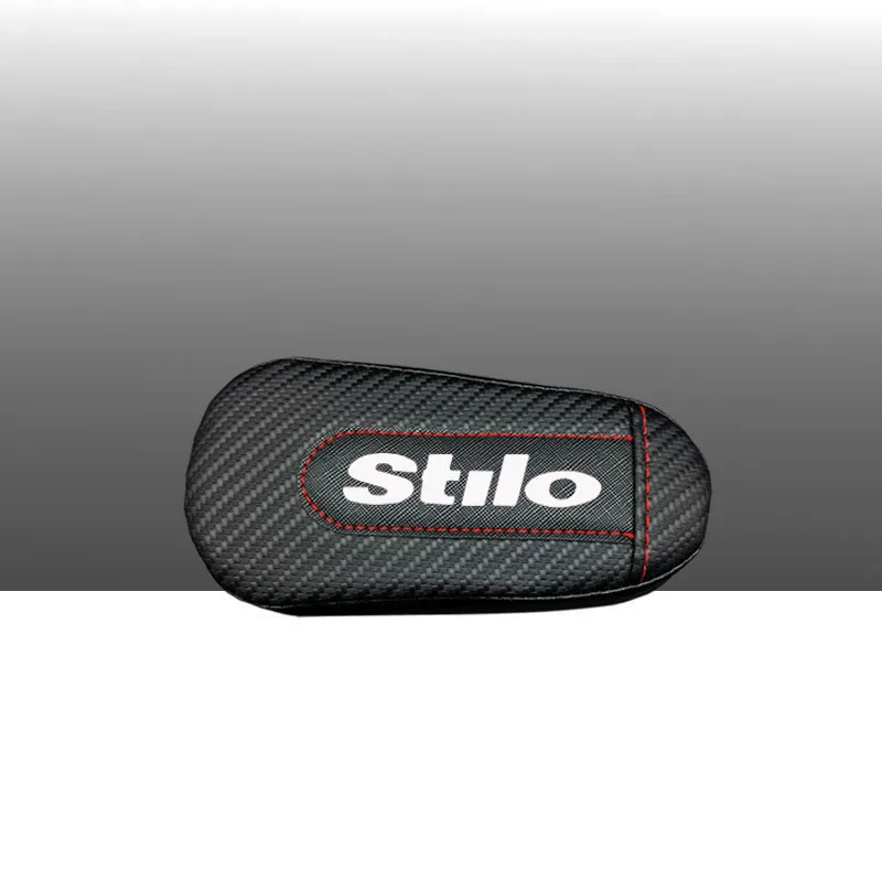 Для Fiat Stilo, 1 шт., углеродное волокно, кожа, авто подушка для ног, наколенник, Автомобильный Дверной рычаг, автомобильные аксессуары, защита для автомобиля - Название цвета: style 1