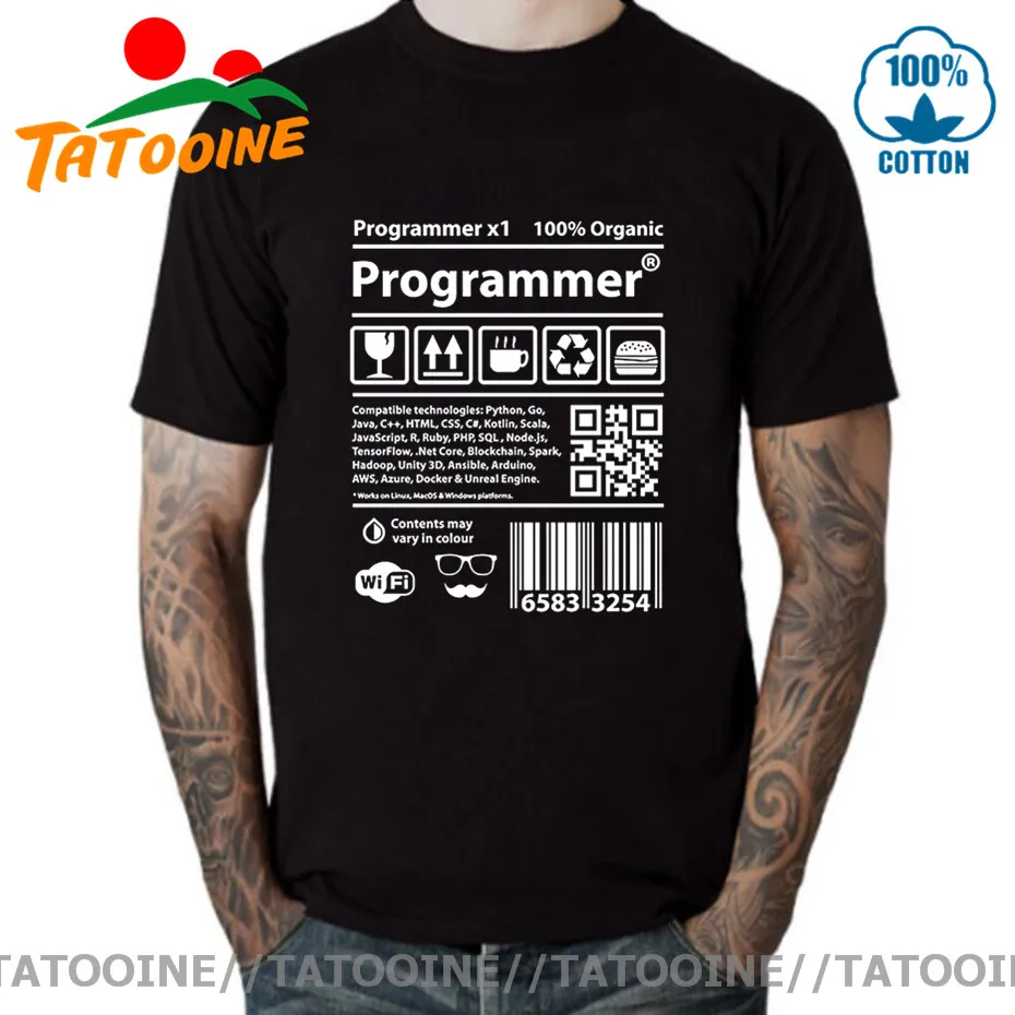Funny Stack Overflow Tshirt Programmer Barcode T Shirt Coding Developer ...