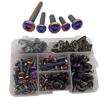

M5 M6 Aluminum Motorcycle Fairing Screws Bolts Kit Inner Hexagon Motorbike Mount For Kawasaki z1000 sx gtr 1400 zx 6r 10r zx10 r
