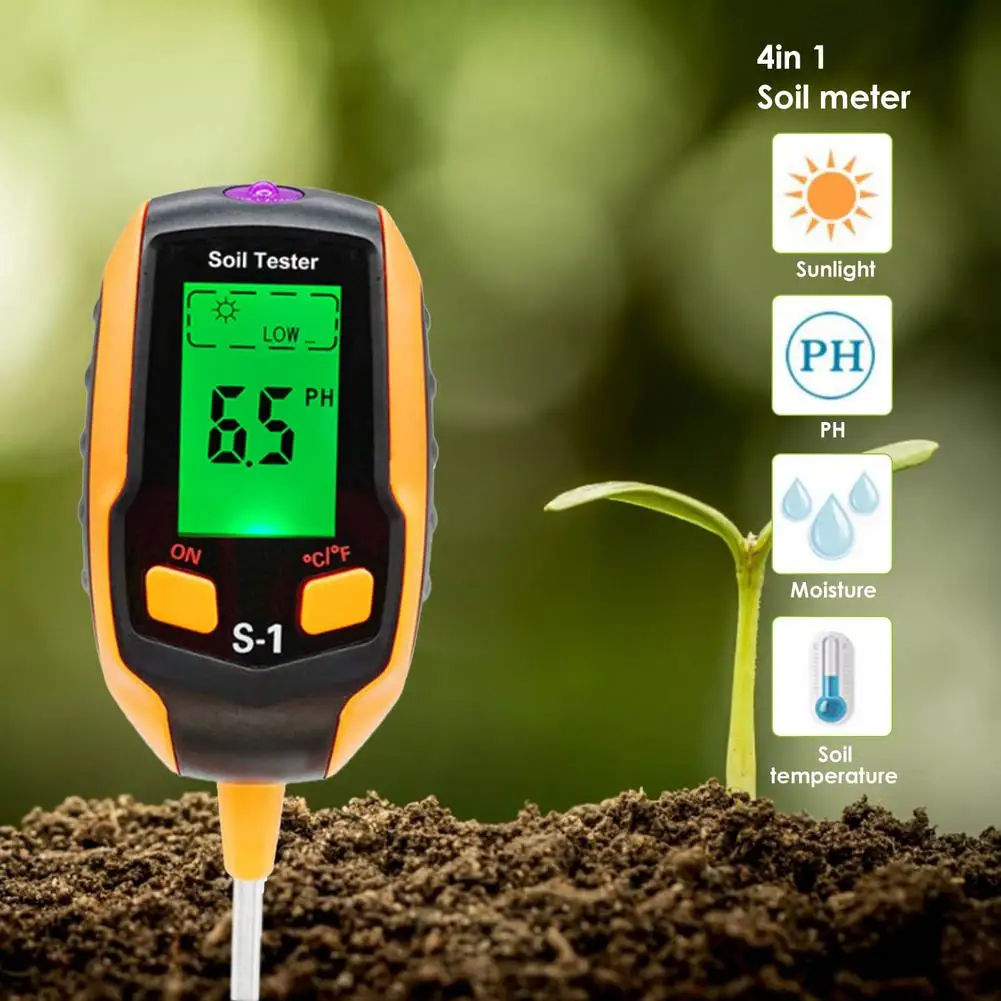 3-in-1 PH Meter Sunlight Gardening Flower Soil Moisture Sensor Meter Plants  Acidity Humidity Monitor Detector Hygrometer M4YD - AliExpress