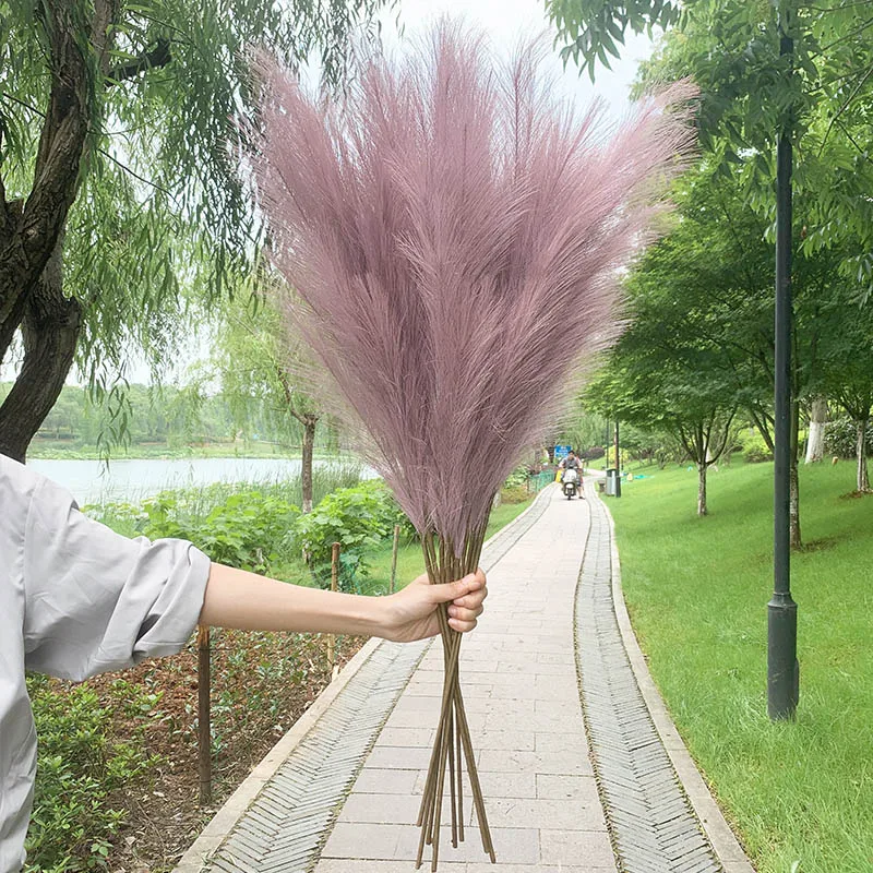 5Pcs 100/70cm Artificial Pampas Grass Bouquet New Year Holiday Wedding Party Home Decoration Plant Simulation Dried Flower Reed 5Pcs 100/70cm Artificial Pampas Grass Bouquet New Year Holiday Wedding Party Home Decoration Plant Simulation Dried Flower Reed