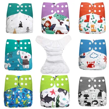 

10pcs Washable baby Diaper Adjustable Reusable Cloth Nappy Cloth Cover Eco-Friendly Baby Training Pants Diapers fit 3-15kg baby