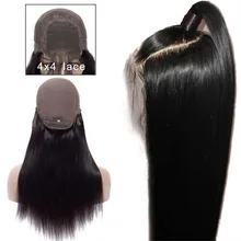 4x4 парик с закрытием шнурка бразильские волосы с закрытием человеческих волос парики прямые волосы парик предварительно сорвал с волосами младенца не Реми волосы поцелуй любовь
