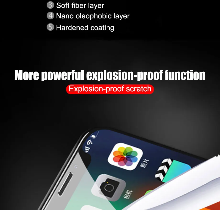 200D полностью покрытое закаленное стекло для iphone 7 8 6 Plus X Xs Max Защита экрана для iphone XR 11 Pro Max Защитная пленка для экрана