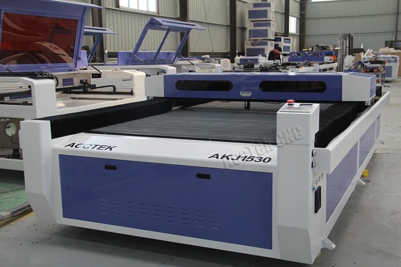Cnc лазерная гравировальная машина AKJ1530 для неметаллических пластиковых деревянных гравировальных шпинделей водяного охлаждения