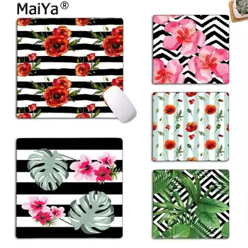 

MaiYa Red Poppy Flowers green leaves Keyboard Gaming MousePads Rubber PC Computer Gaming mouse pad