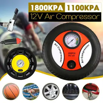 

260PSI 12V Portable Inflatable Pump Rechargeable Electric Air Compressor for Car Bicycles Tires Balls Swimming Rings