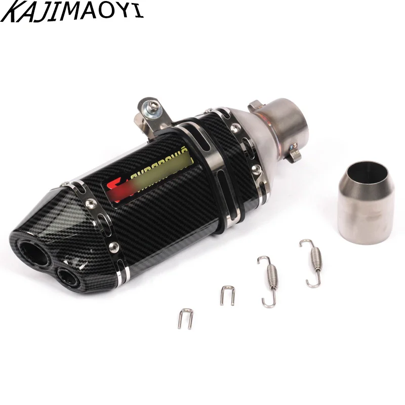 36-51 мм Универсальный мотоцикл Akrapovic выхлопная Модифицированная глушитель труба скутер питбайк Dirt MotocrossSuitable для большинства мотоциклов - Цвет: sticker A