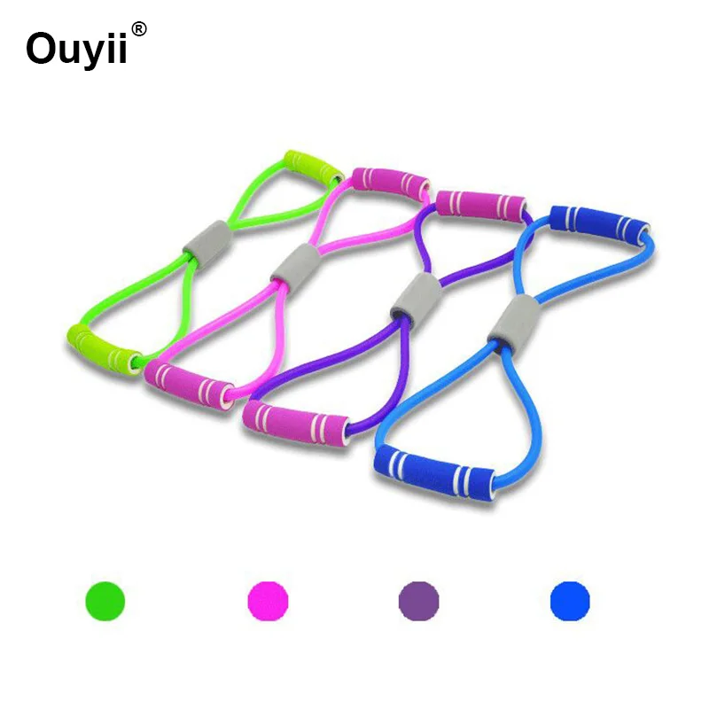 Фитнес-Эспандеры для дома, спортзала, ног, рук, мышц, дрессировки, бодибилдинг, 8 форм, фитнес-браслет для мужчин и женщин, Йога, тянущаяся веревка