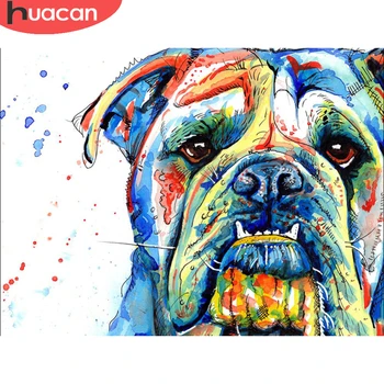 

HUACAN 5D DIY Diamond Painting Dog Full Square/round Embroidery Cross Stitch Animal New Arrival Home Decor