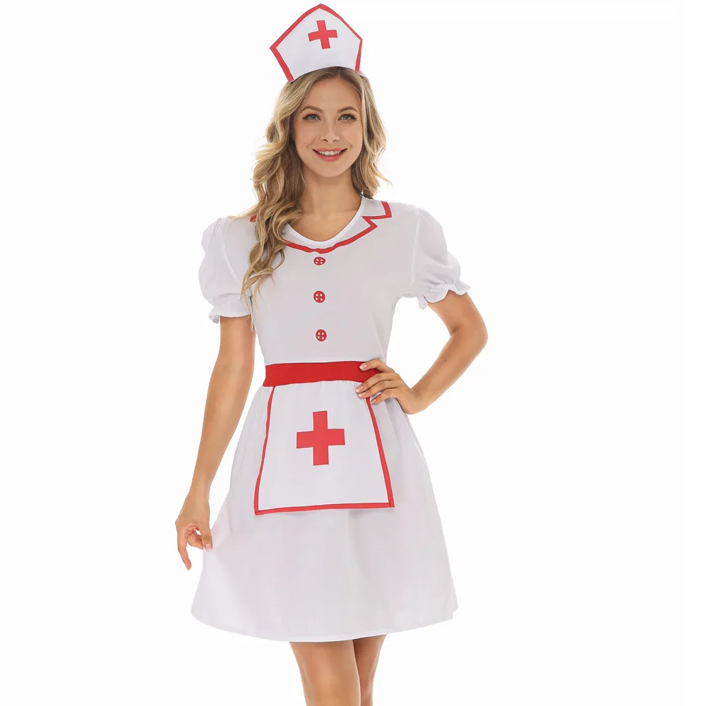 

Women plus-size sexy nurse suit work uniform Party nurse costume Nightclub stage performances costume