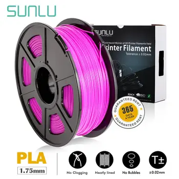 

SUNLU 1.75mm PLA Filament Dimensional Accuracy +/- 0.02 mm 2.2 LBS (1KG) Spool 3D Filament for 3D Printers & 3D Pens