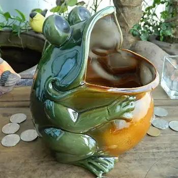 

Desktop Storage Jar Ceramic Crafts Auspicious Decoration Auspicious Jewelry Decoration Frog Storage Tank Desktop Piggy Bank
