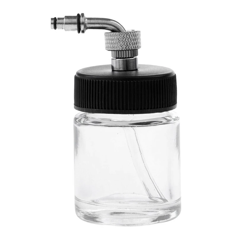 

22CC Side-Pot Airbrush Clear Glass Jar Bottle Airbrushing Paint Ink Cup Spray Paint Ink Bottles Container