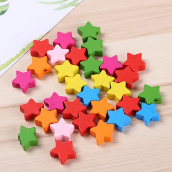 

Wooden Beads Colorful Crown Five-pointed Star DIY Children's Handmade Beads Crafts Toy For Kid Manual