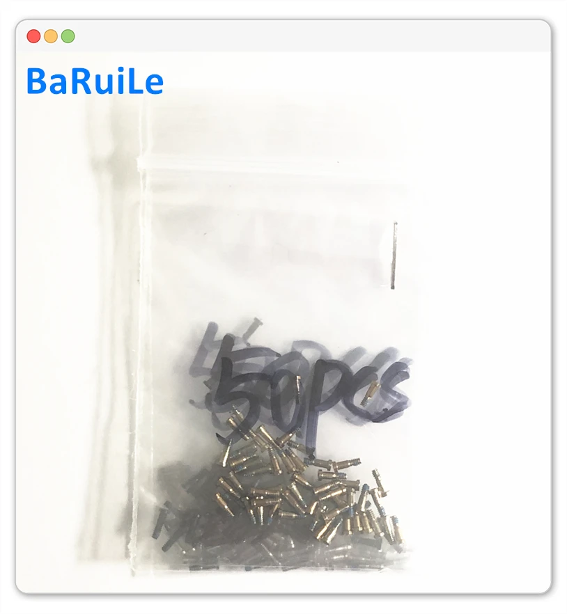 BaRuiLe 200 шт. нижний винт для iPhone 6S 6 Plus 5S 8 X док-коннектор Torx 5 точечный звездообразный Пентакль задняя крышка винты аксессуары
