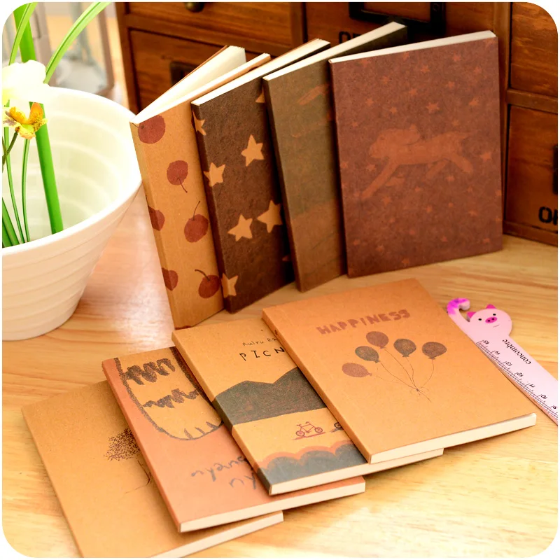 

Kawaii Drawing Paper Cover Mini Notebook Bear 40 Page Blank Memo Notepad Book Portable Writing Book School Office Supplies H6601