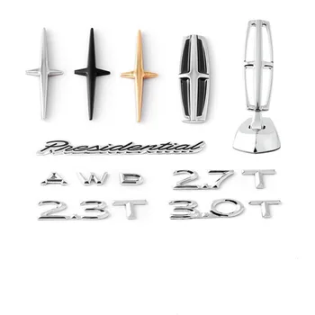

1PCS Car stickers metal suitable for Lincoln MKC MKZ MKX 2.3T 2.7T 3.0T AWD Continental Pilot Cross Tail Car Logo Modification