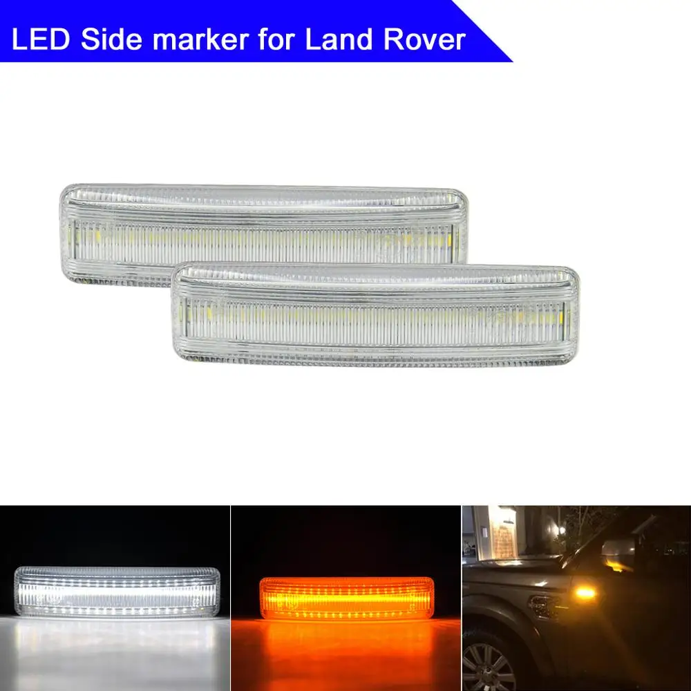 Clear lens 2 шт. светодиодный боковой маркер указатель поворота для Land Rover Discovery3 4 Freeland2 Range Rover Sport - Испускаемый цвет: Clear lens