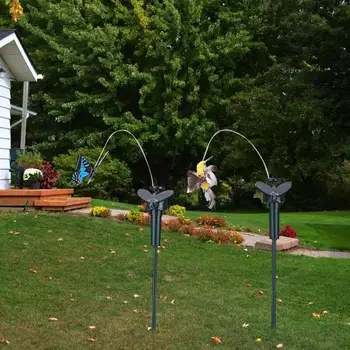 

Solar Power Dancing Flying Fluttering Butterflies Funny Solar Toys Colorful Vibration Hummingbird For Home Garden Decoration