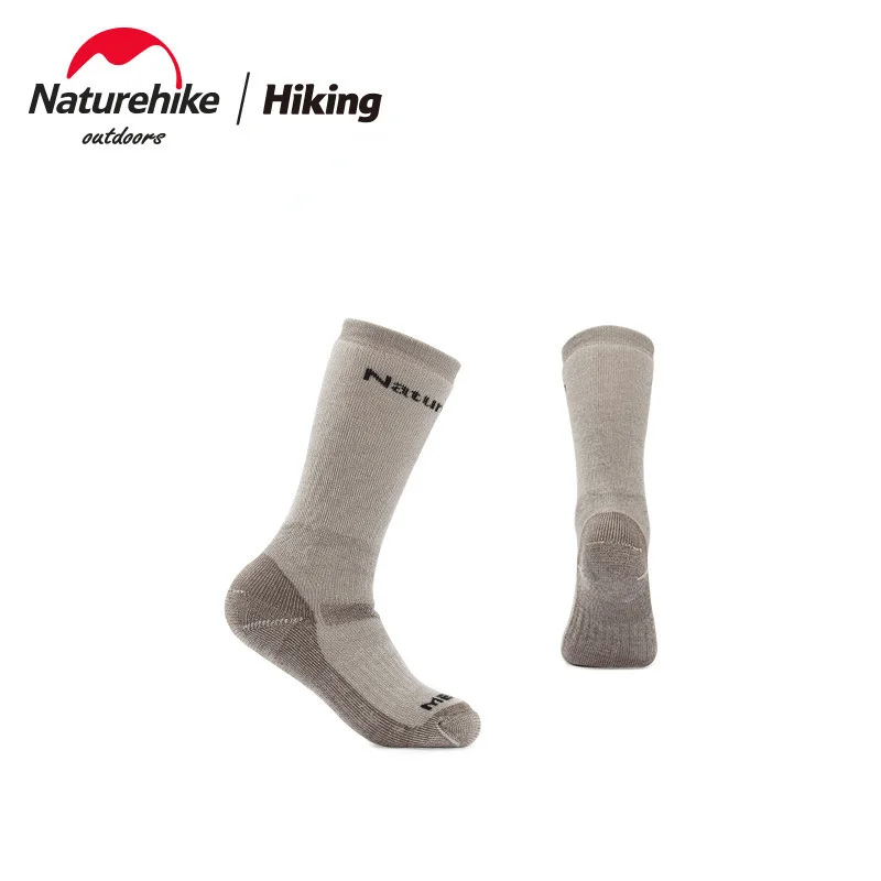 Naturehike High Barrel Merino Wool Snow Socks Winter Warm Camping Hiking Socks Suitable For Camping And Hiking And Daily Warming thermal socks