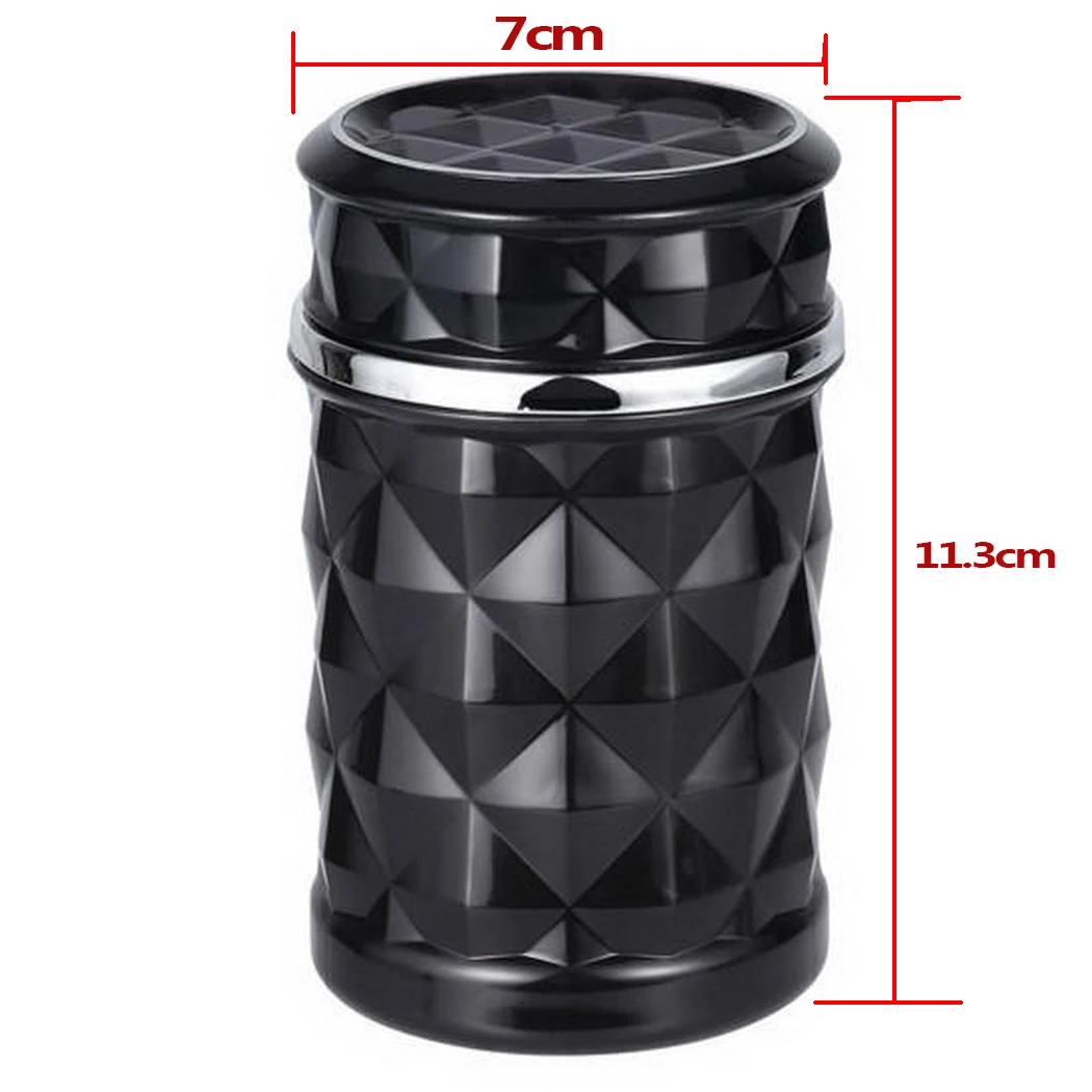 Blue LED Light Car Ashtray Fireproof Material Easy Clean Car Ashtray Fit Most Auto Car Cup Holder Car Accessories