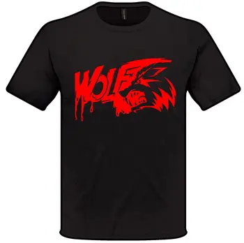 

Wolf Blood T Shirt Werewolf Horror Mens Womens Black Red Sleeve Harajuku Tops Print T Shirts