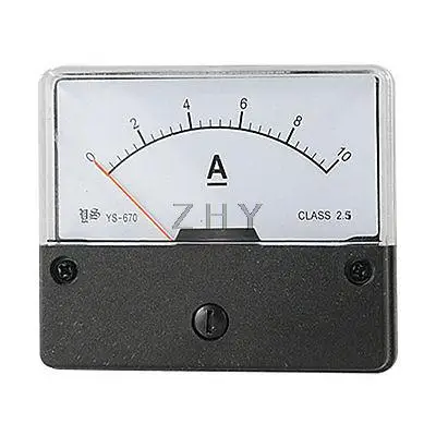 

Rectangle DC 0-10A Current Panel Meter Ammeter Gauge