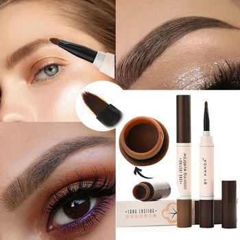 

Eyebrow Pen Cream Waterproof Long-lasting Tattoo Paint Eye Brow Gel Pomade Wax Dye Henna Brown 5 Color Eyebrow Enhancers Pencil