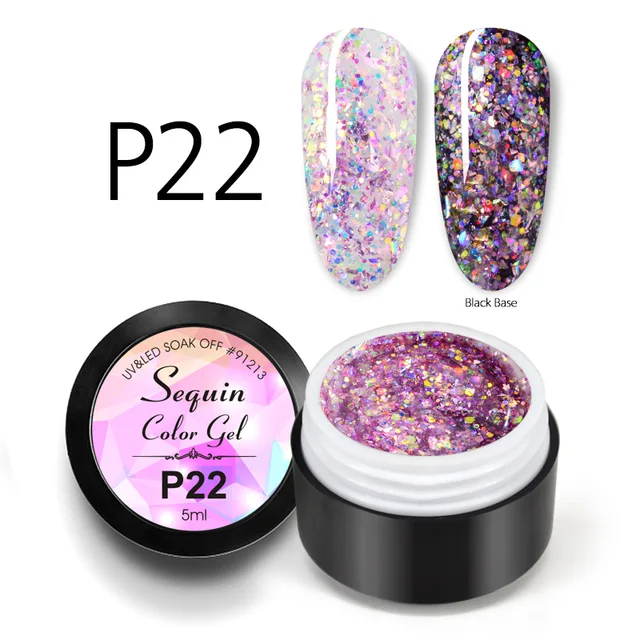 CANNI Sequin Series Nail Painting Color Gel - P22