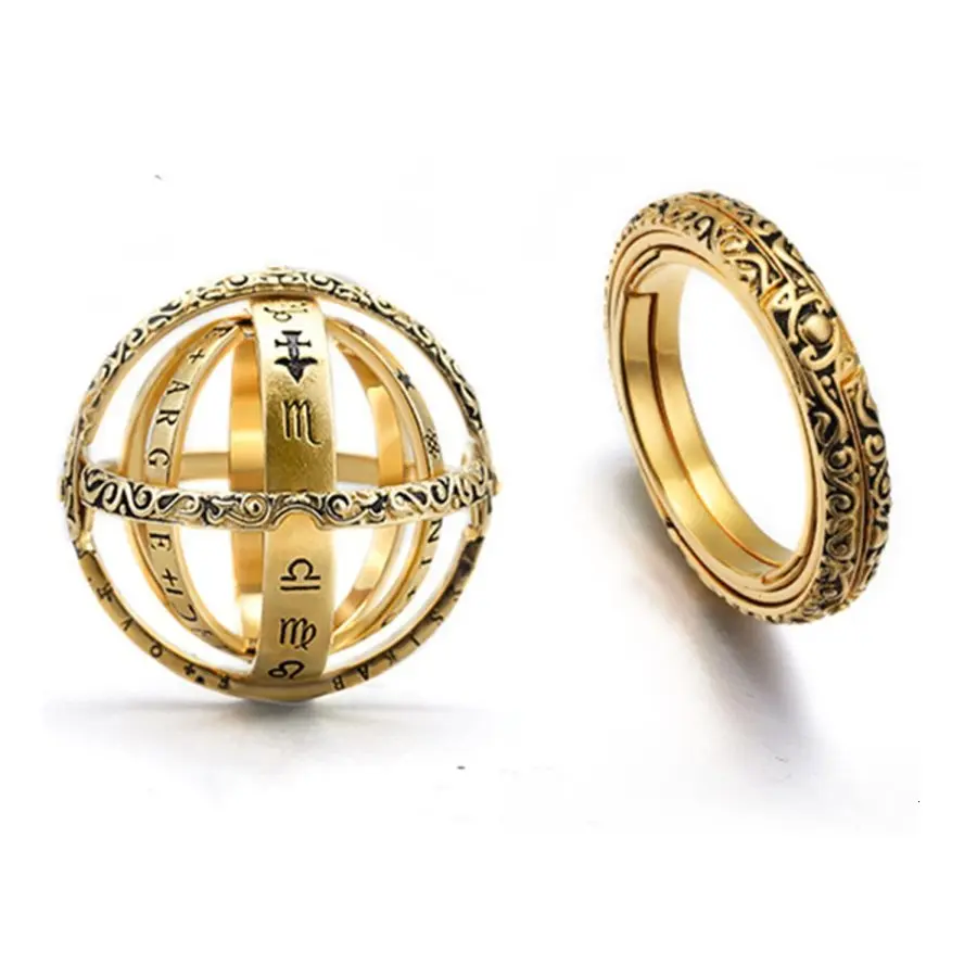 16th Century Astronomical Ring Ball Cosmic Engagement Rings Couple Lover Open And Merge Ring Unfolds Into Astronomical Sphere