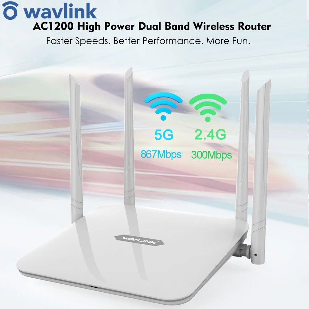 Беспроводной маршрутизатор Wavlink AC1200 мощный двухдиапазонный Wi Fi расширитель с
