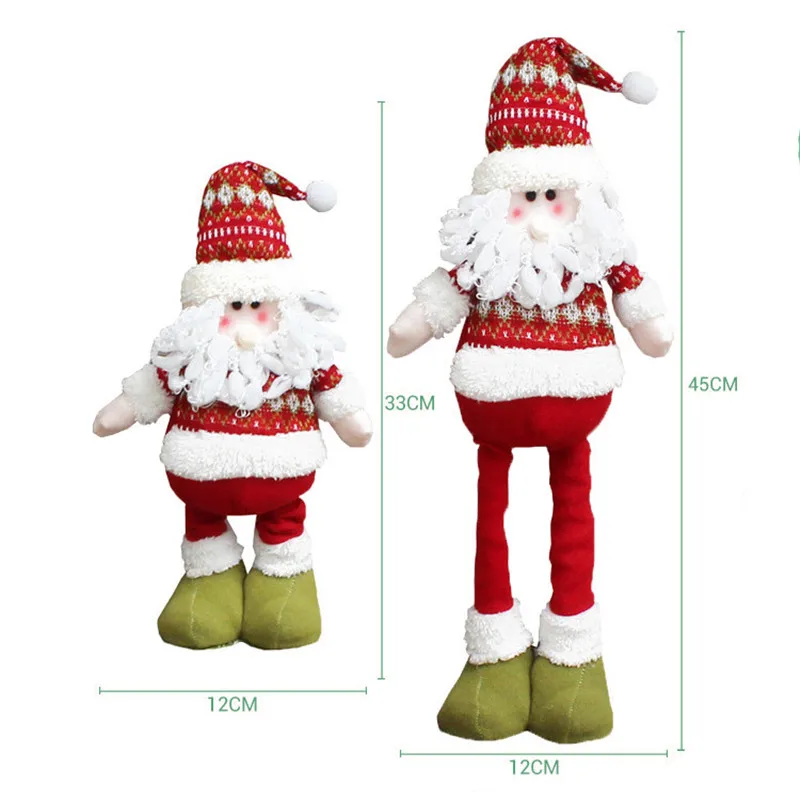 Большие Рождественские куклы выдвижной снеговик лося игрушка кукла рождественский подарок для ребенка орнамент с рождественской елкой рождественские украшения для дома