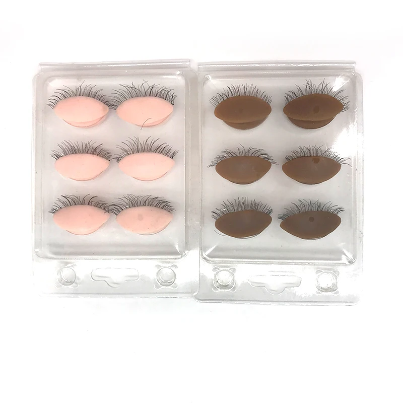 

Replacement Eyelids Silicone Practice Grafting False Eyelash Extension Training Mannequin Head Makeup Model Training