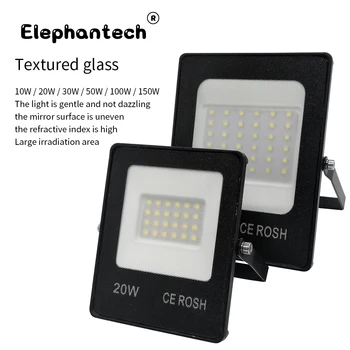 

LED Floodlight 150W 100W 50W 30W 20W 10W Ultra Thin Reflector Flood Light Spotlight Outdoor 230V Outdoor IP68 Waterproof