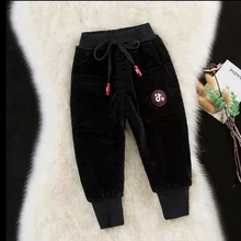 Штаны для мальчиков весенне-осенние вельветовые штаны детские повседневные штаны в Корейском стиле весенняя одежда детские свободные брюки