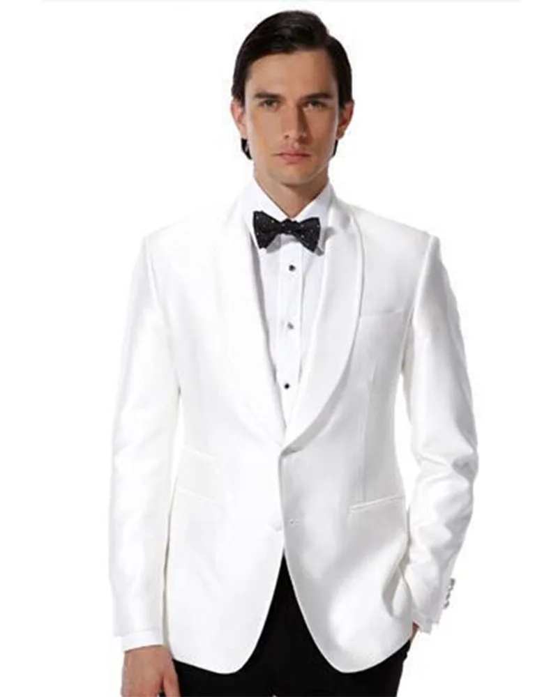 

2 шт., мужской пиджак и брюки, цвета слоновой кости