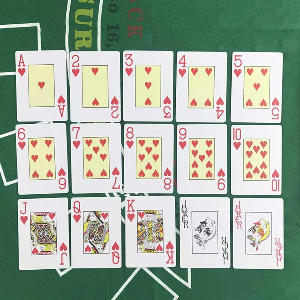 Easytoday 2PcsSet PVC Playing Card Set Texas Poker Cards Plastic Poker Cards Frosted Surface Waterproof Poker Table Games (4)