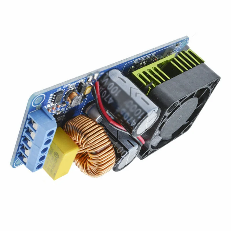 90dB IRS2092S 500W модуль цифрового усилителя+ вентилятор, рекомендованный 4-8 Ω/10-18 дюймов динамик питания+/-65 в