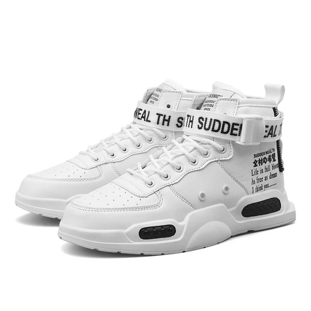Litthing/Мужская обувь с высоким берцем; Цвет черный, белый; удобная прогулочная обувь; большие размеры 36-47; кроссовки; мужские кроссовки с пряжкой; пара обуви