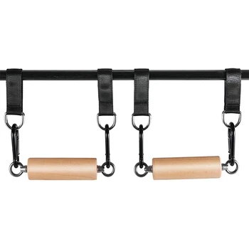

Wooden Pull Up Climbing Hold Grips - 1 Pair Hand Grips Strengthener Exerciser Training Tools for Grip Strength