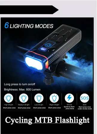 USB Rechargeable Bicycle Front Light Rear Light - Bicycle Light - 4