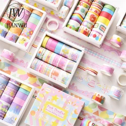 JIANWU – ensemble de 20 rubans Washi créatifs, boîte cadeau, dessin animé, Scrapbooking, journal intime, Collage décoratif, bande de masquage, papeterie Kawaii 